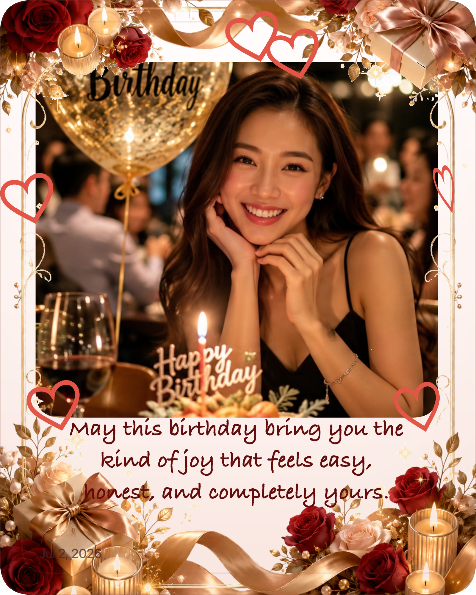 Finished birthday photo gift example