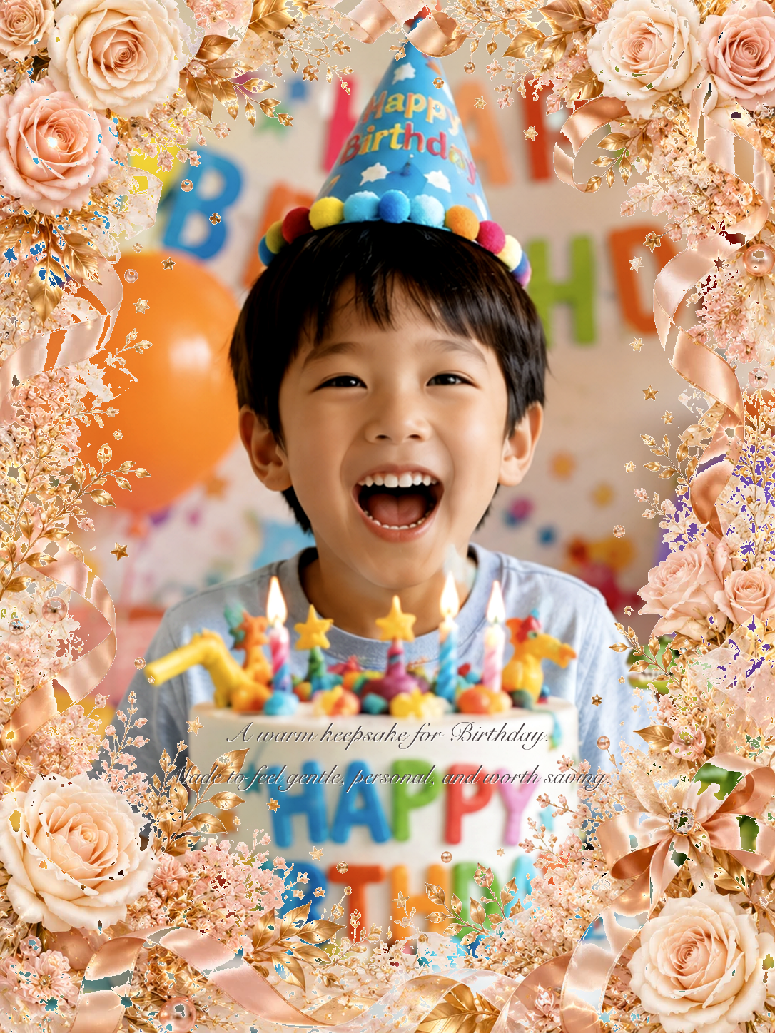 Finished birthday photo gift example