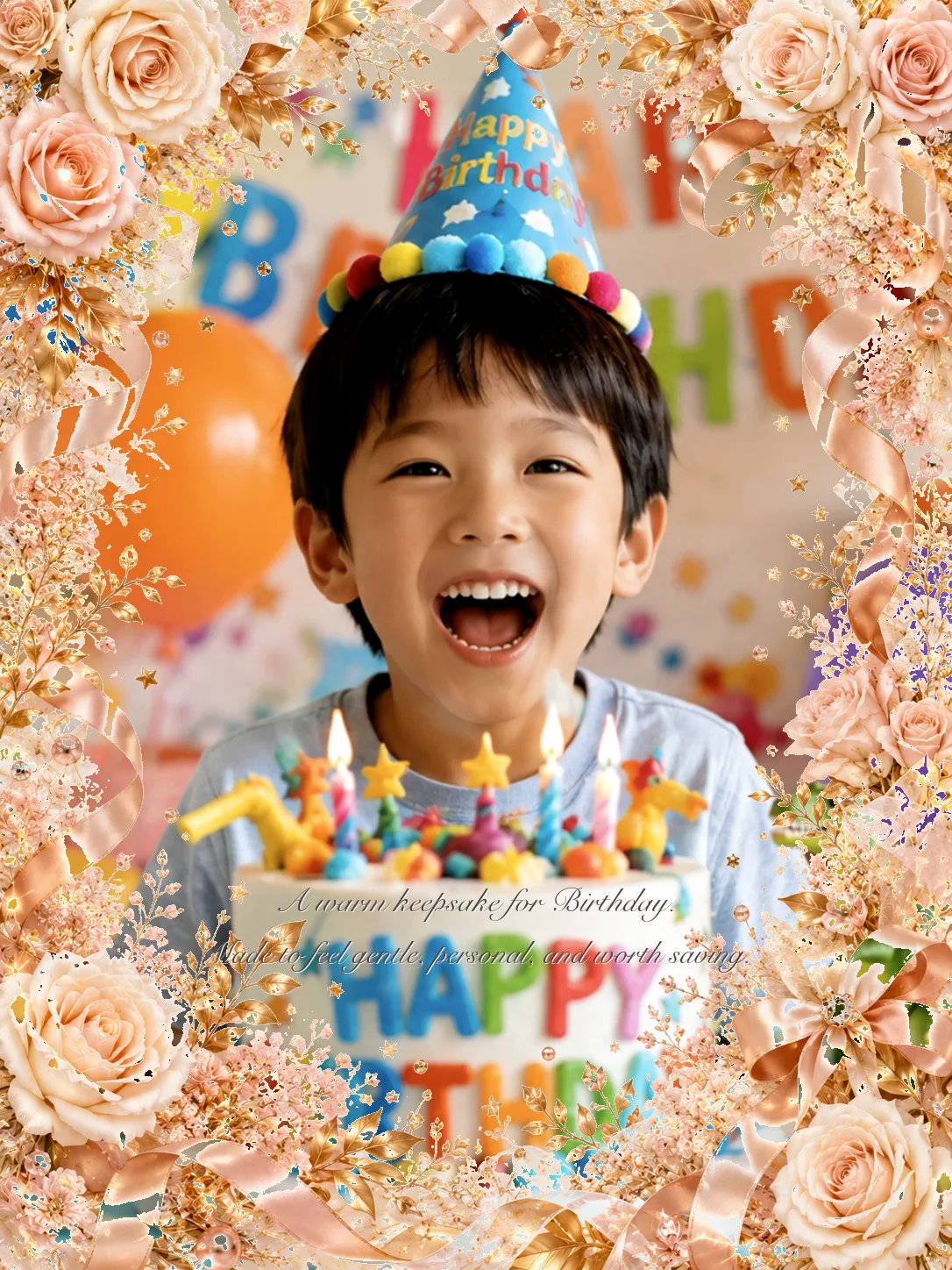 Finished birthday photo gift example