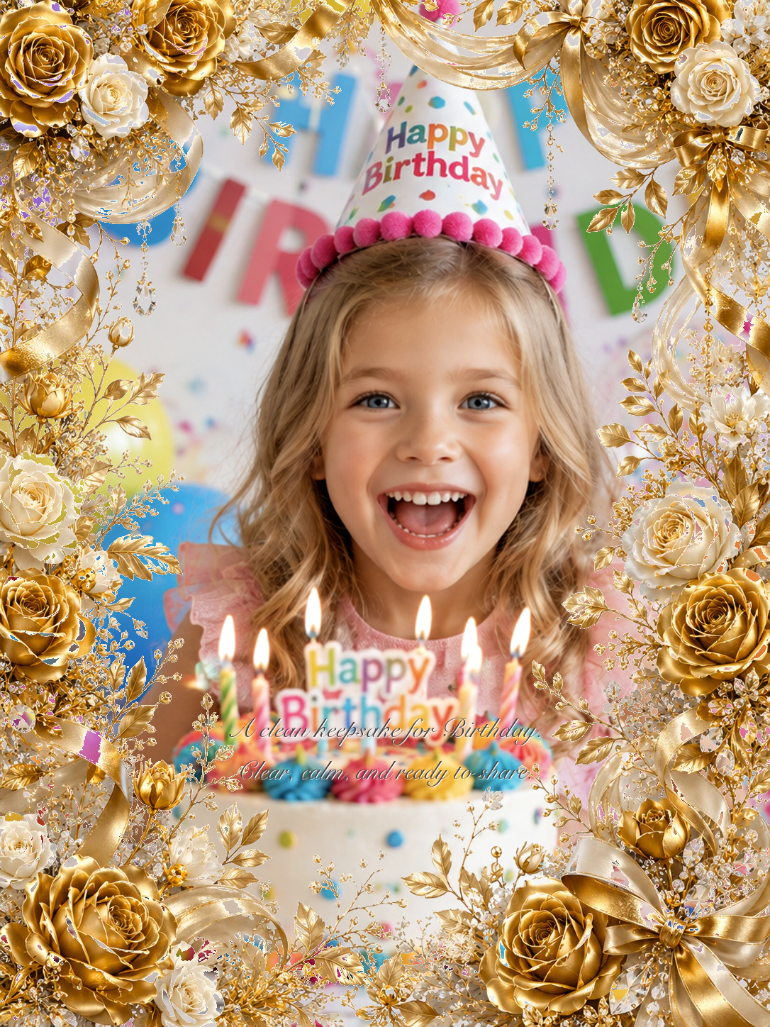 Finished birthday photo gift example