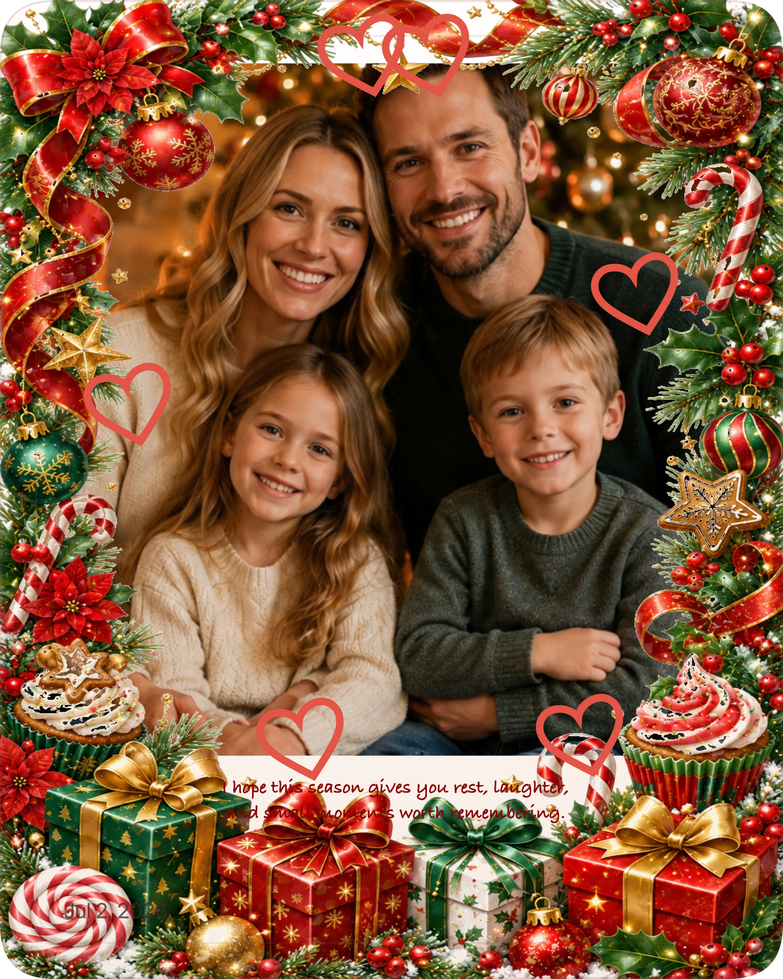 Minimal decoration preview for Christmas Photo Gift