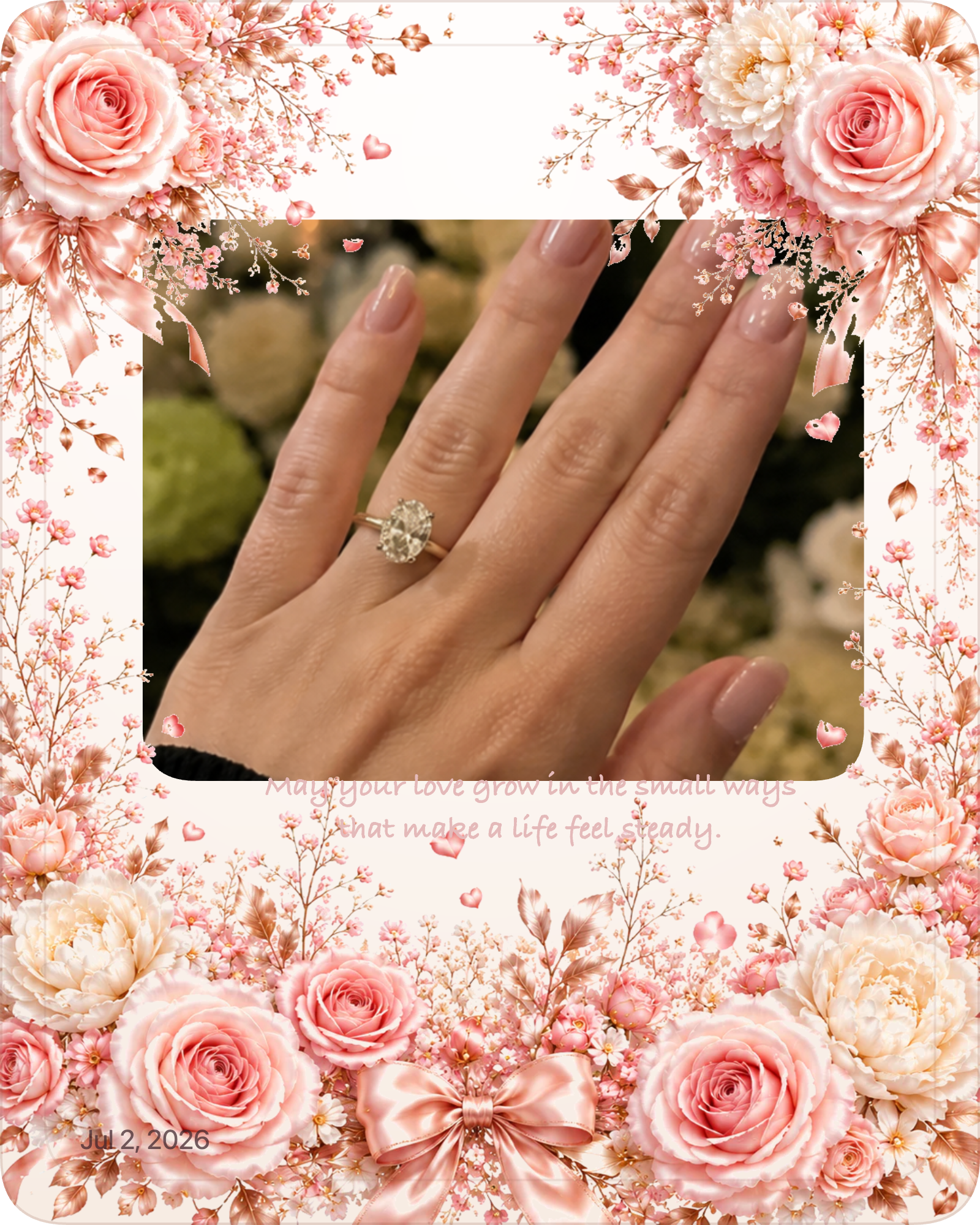 Finished engagement photo gift example