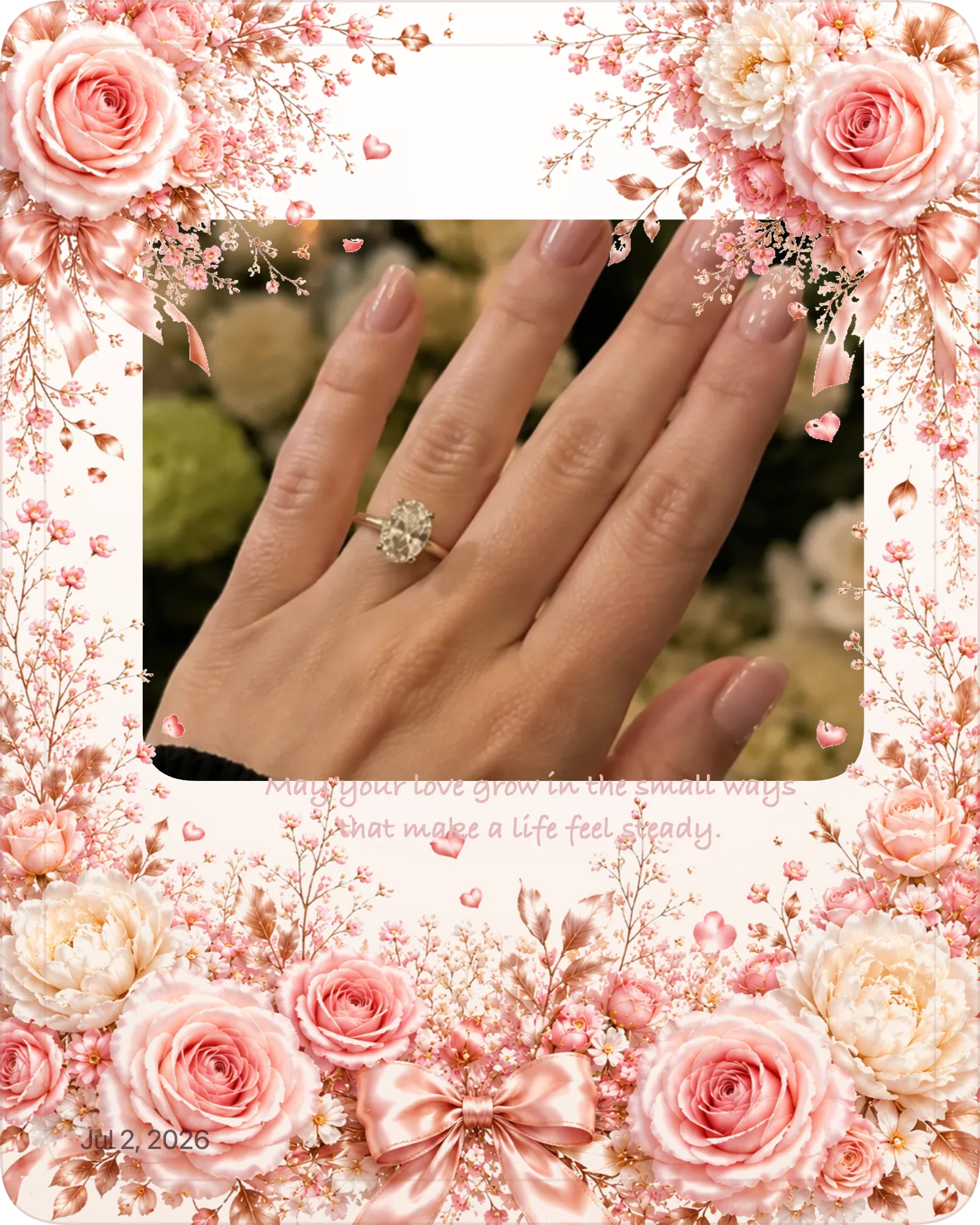 Finished engagement photo gift example