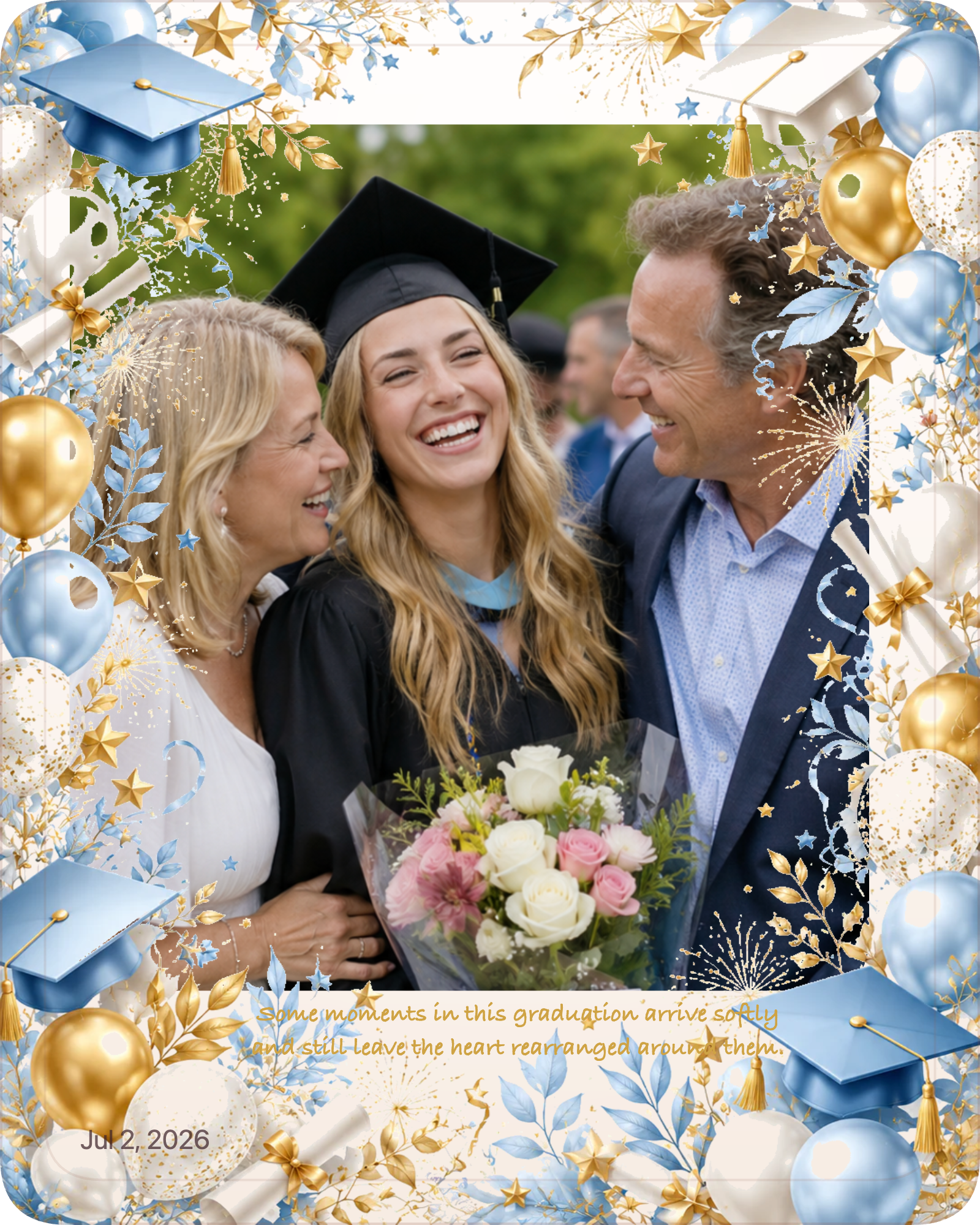 Finished graduation photo gift example
