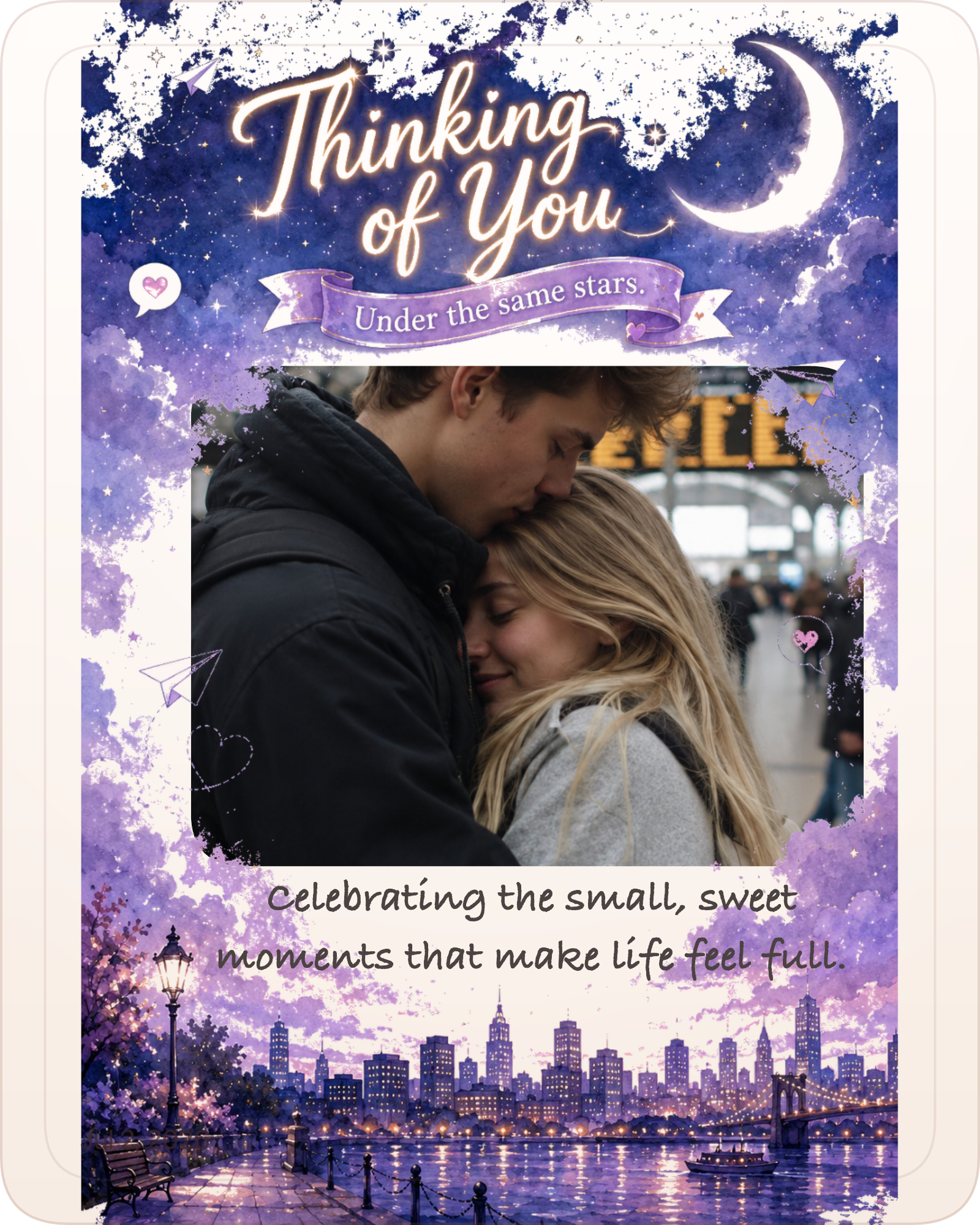 Finished long-distance love photo gift example