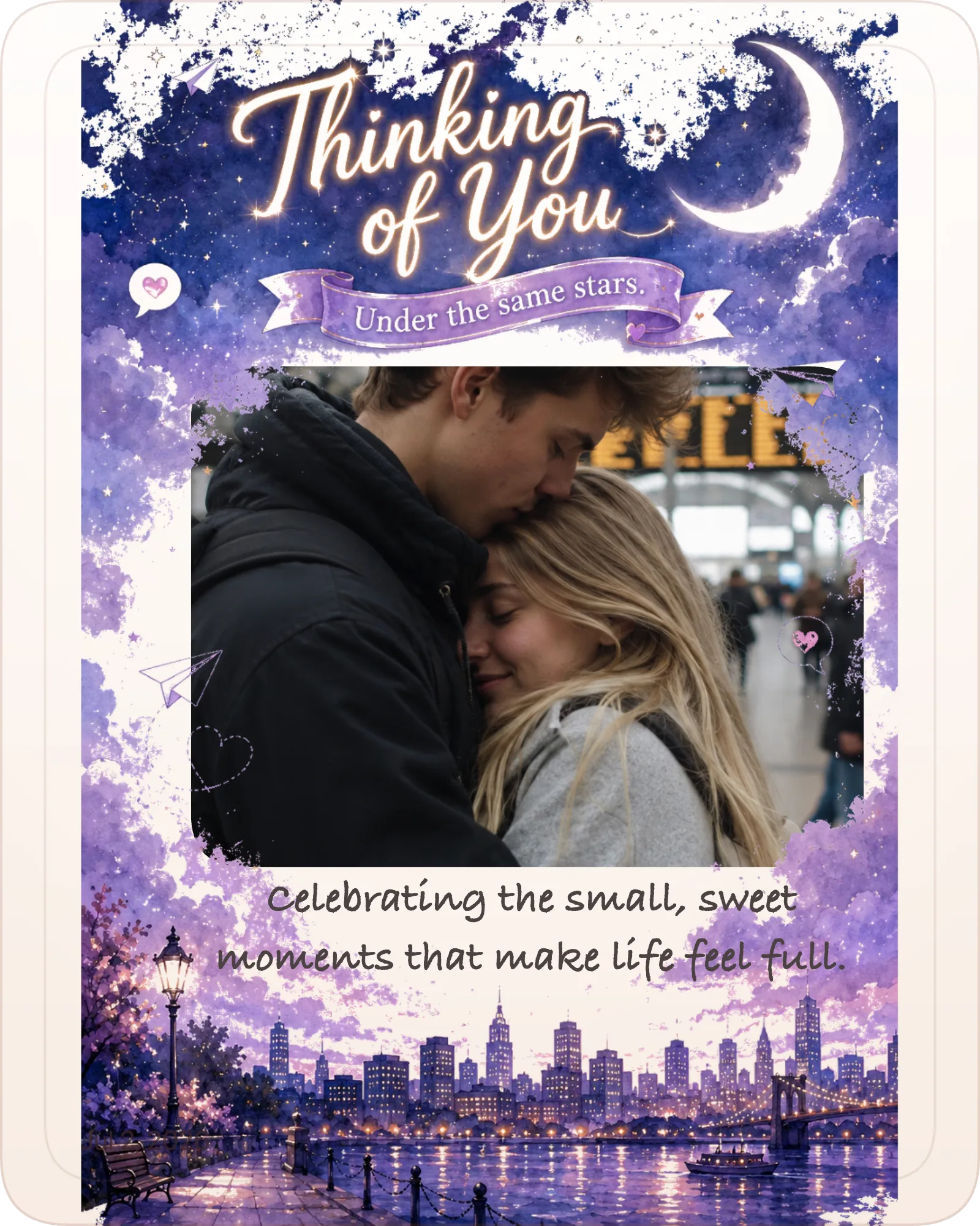 Finished long-distance love photo gift example