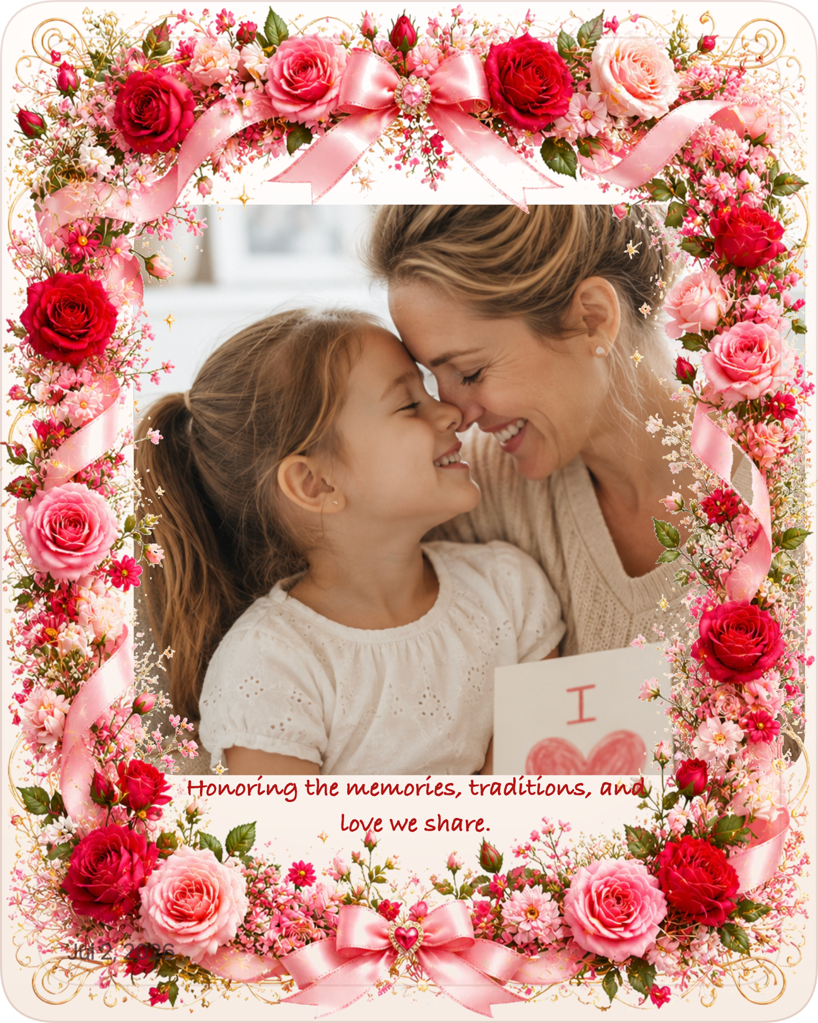 Finished mother photo gift example