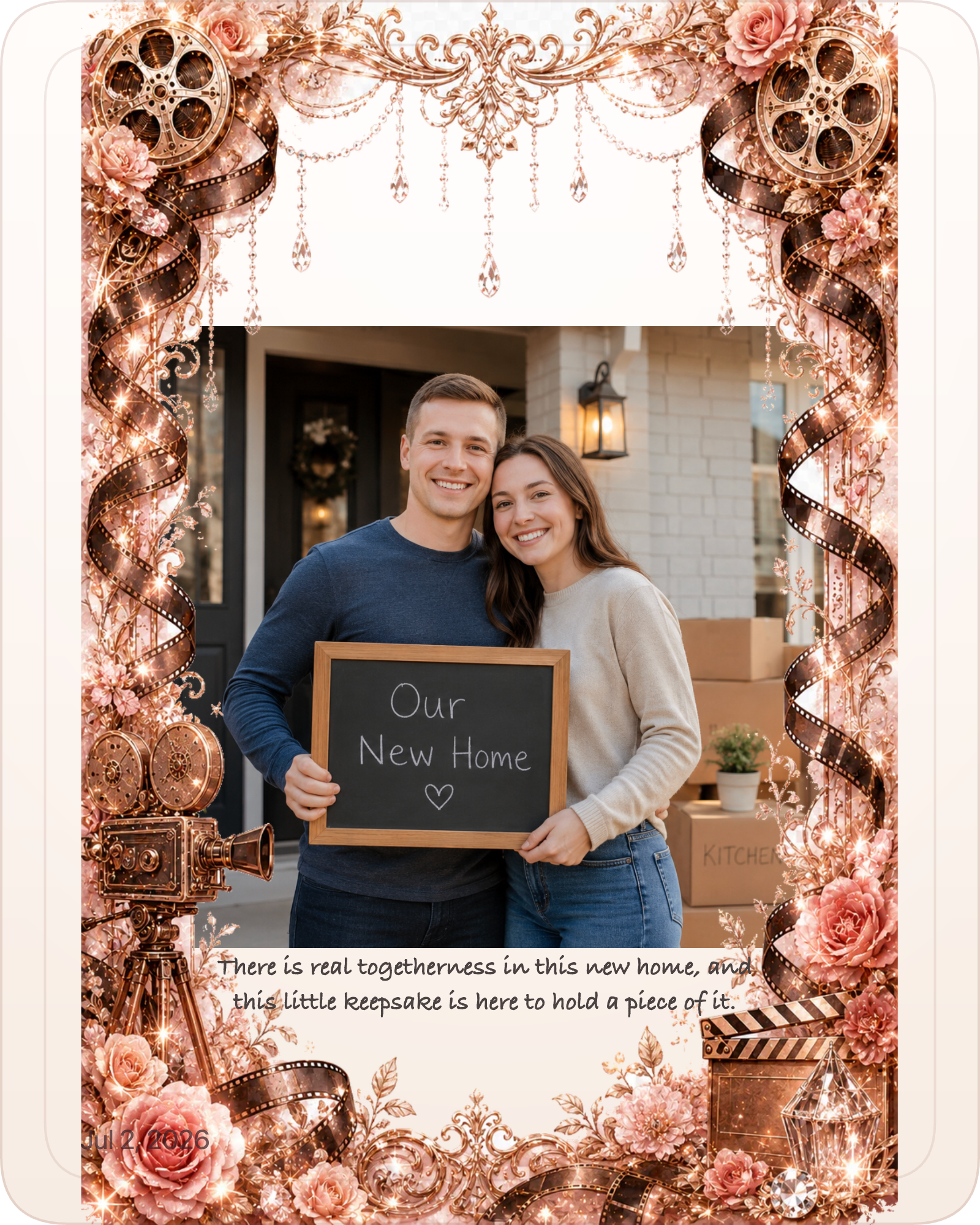 Finished new home photo gift example