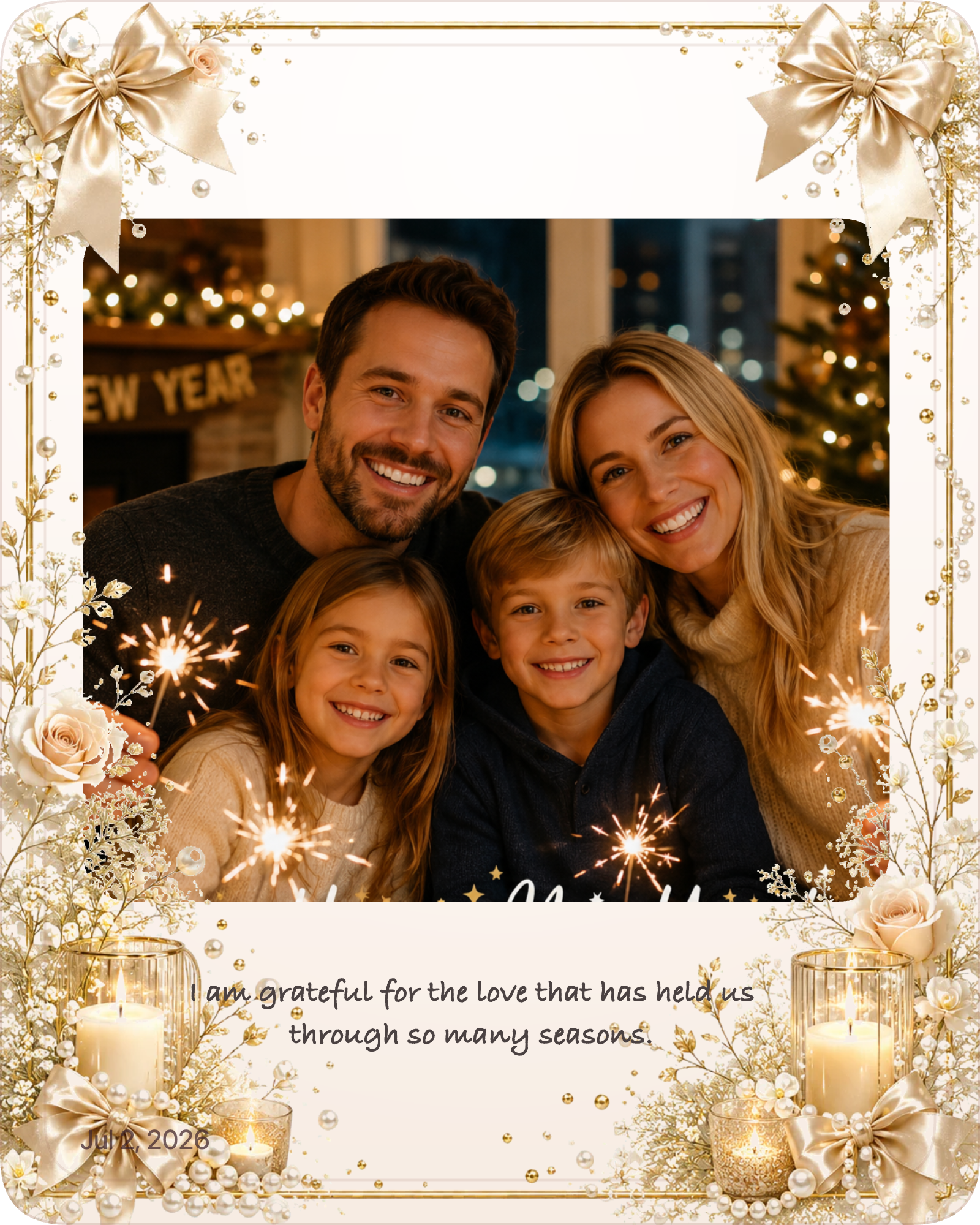 Finished new year photo gift example