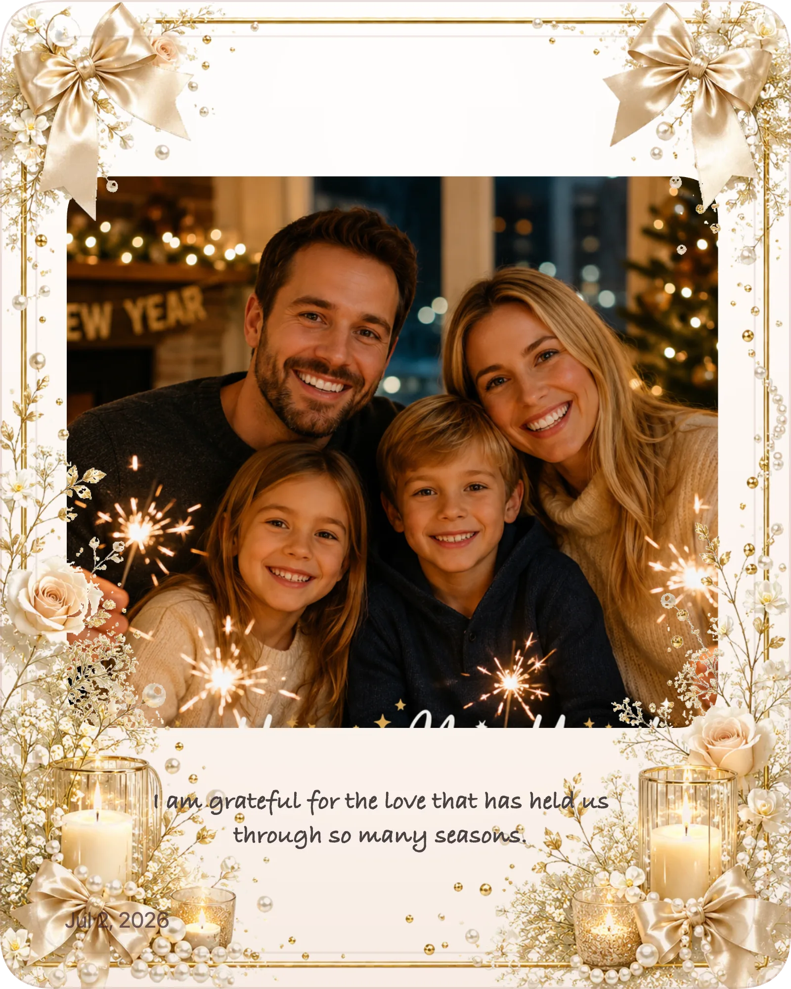 Finished new year photo gift example