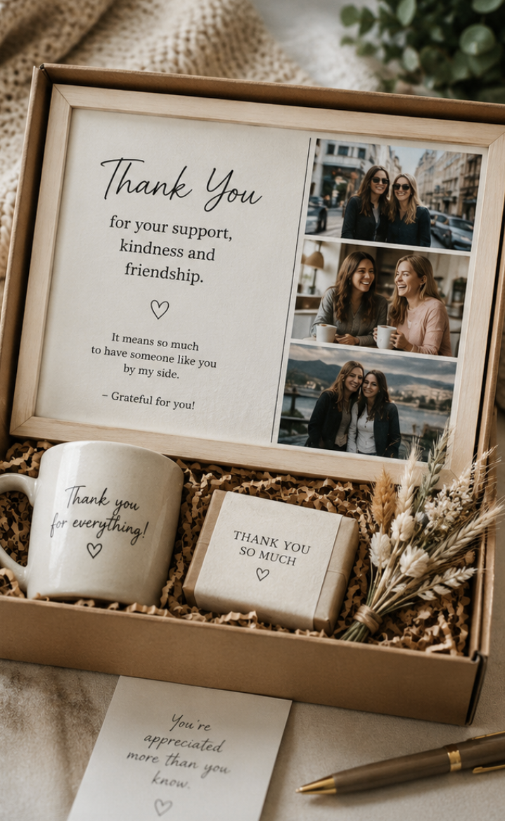 A thank-you style photo with a celebratory note